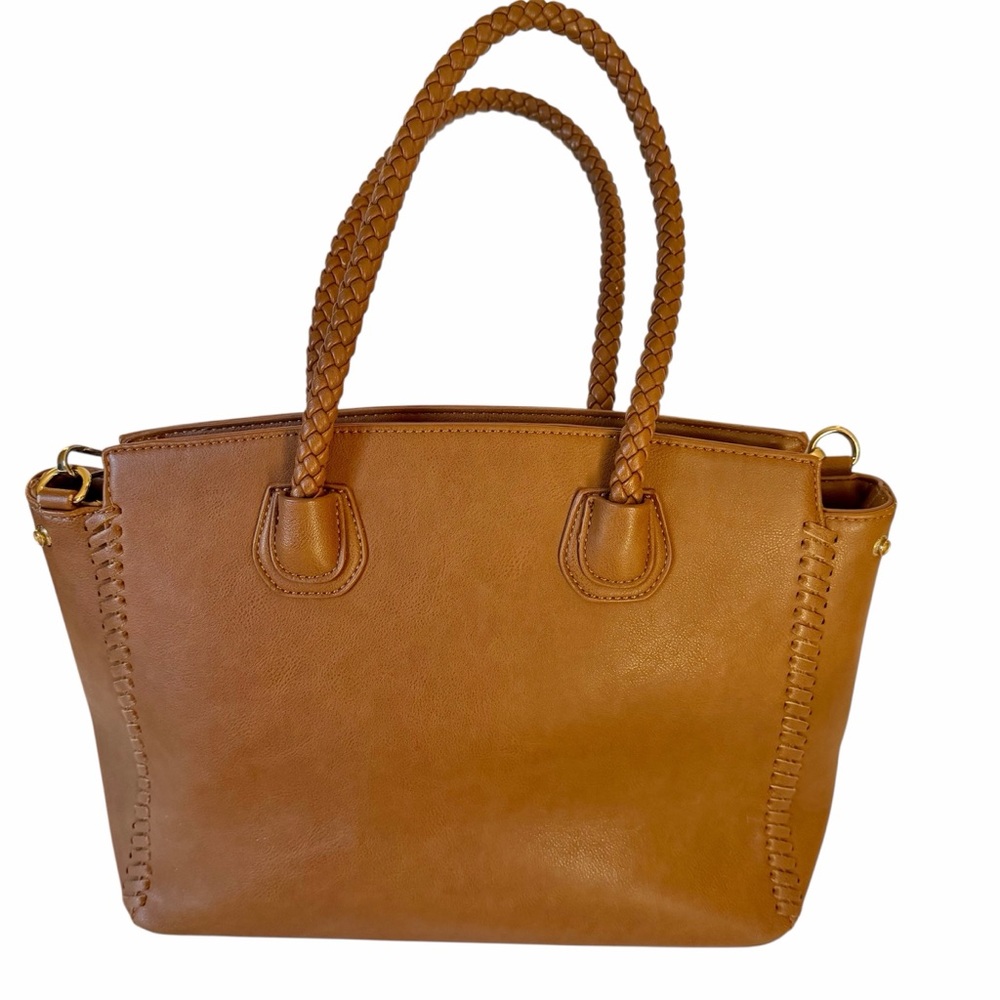 Sole Society Crossbody Satchel Bag Purse Brown Animal print Lining